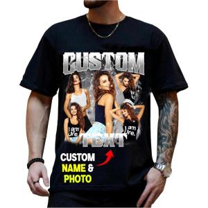 NAZENTI Custom Valentine Shirt Gifts for Boyfriend, Customized Bootleg Rap Tee(#12 Bootleg)