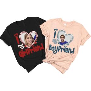 NAZENTI Custom Valentine Shirt Gifts for Boyfriend, Customized Bootleg Rap Tee(#Design 03)