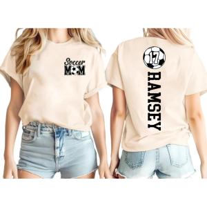 NAZENTI Personalize Soccer Mom Shirt, Custom Soccer Mama T-Shirt, Sports Mom Sweatshirt, Mothers Apparel, Mother Gifts(A – Soccer 4)