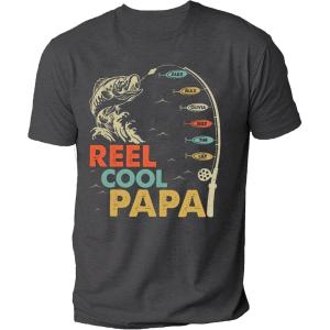 NAZENTI Personalized American Flag Shirt for Dad, Custom Fist Bump Grandpa Shirt for Men, Fathers Days, Birthday(A01a04 Papa)