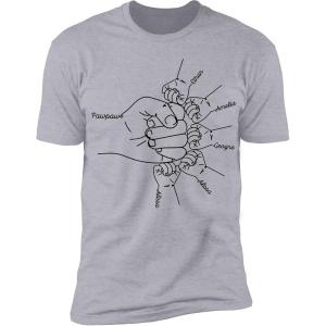 NAZENTI Personalized Fist Bump Dad Grandpa Shirt Custom Father’s Day Shirt Gift for Men on Fathers Day Birthday S-4XL(#A05 Pawpaw)