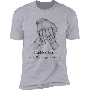 NAZENTI Personalized Fist Bump Dad Grandpa Shirt Custom Father’s Day Shirt Gift for Men on Fathers Day Birthday S-4XL(Daddy 3)