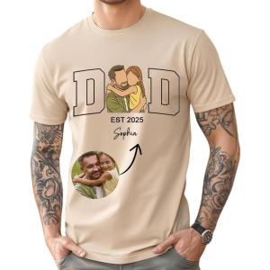NAZENTI Personalized Fist Bump Dad Grandpa Shirt Custom Father’s Day Shirt Gift for Men on Fathers Day Birthday S-4XL(Photo 03)