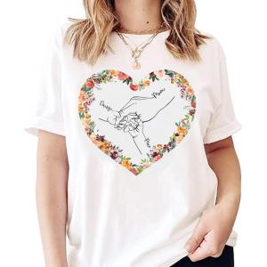 Personalized Grandma Shirt, Custom Mom Grandma Shirt with Kids’ Names, Gift for Mom Birthday Mother’s Day Christmas(B6)
