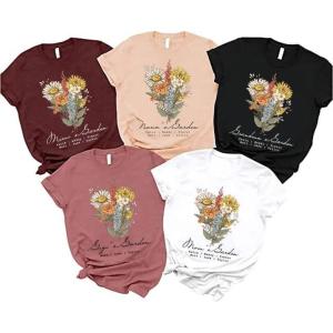 Personalized Grandma Shirt, Custom Mom Grandma Shirt with Kids’ Names, Gift for Mom Birthday Mother’s Day Christmas(F3)