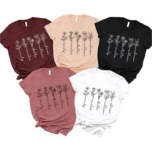 Personalized Grandma Shirt, Custom Mom Grandma Shirt with Kids’ Names, Gift for Mom Birthday Mother’s Day Christmas(F4)