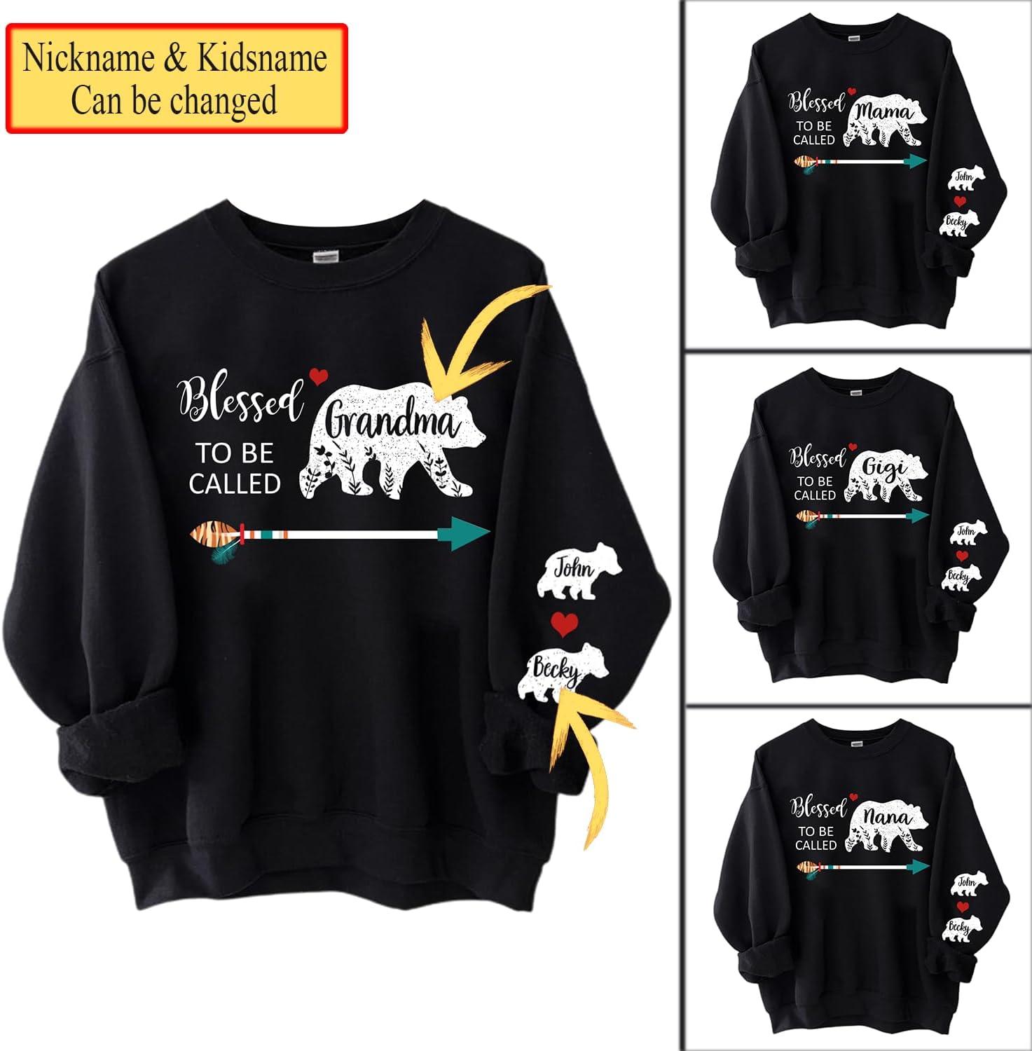 imageNAZENTI Custom Grandma amp Mom Sweatshirt Kids Name EST 2024 Mothers Day GiftAnana