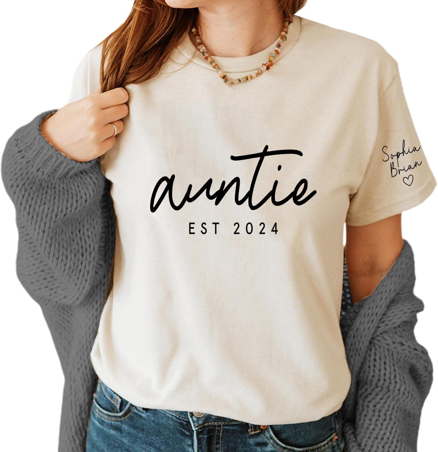imageNAZENTI Custom Grandma amp Mom Sweatshirt Kids Name EST 2024 Mothers Day GiftDesign2auntie