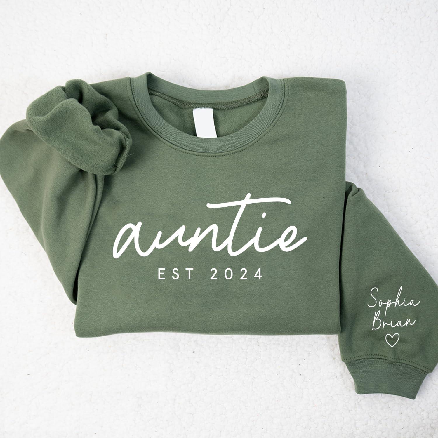 imageNAZENTI Custom Grandma amp Mom Sweatshirt Kids Name EST 2024 Mothers Day GiftDesign2auntie
