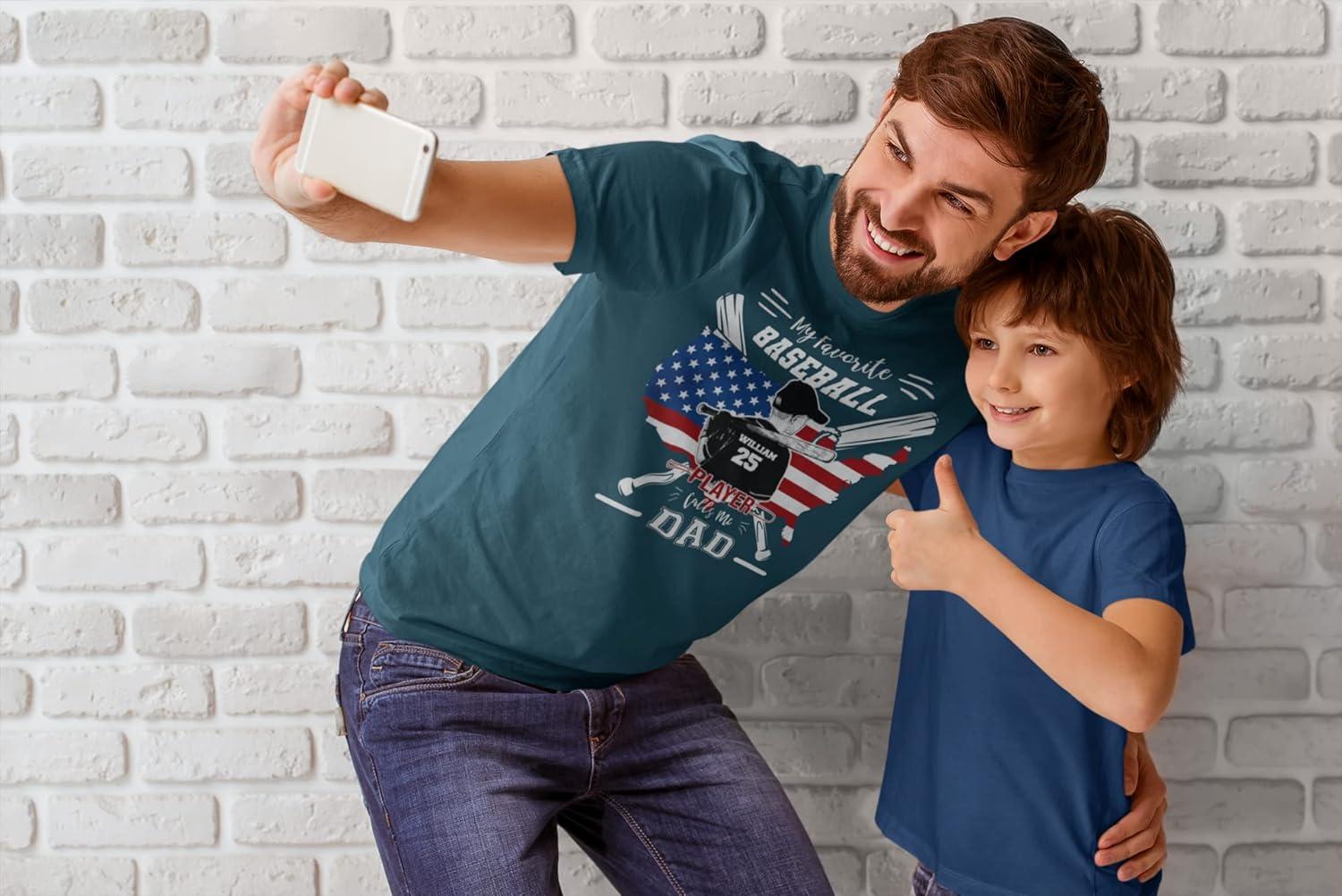 imageNAZENTI Personalized Baseball Dad Shirt Softball Shirts for Dad Farthers Day Tshirt Gifts for Baseball LoverBaseball 3