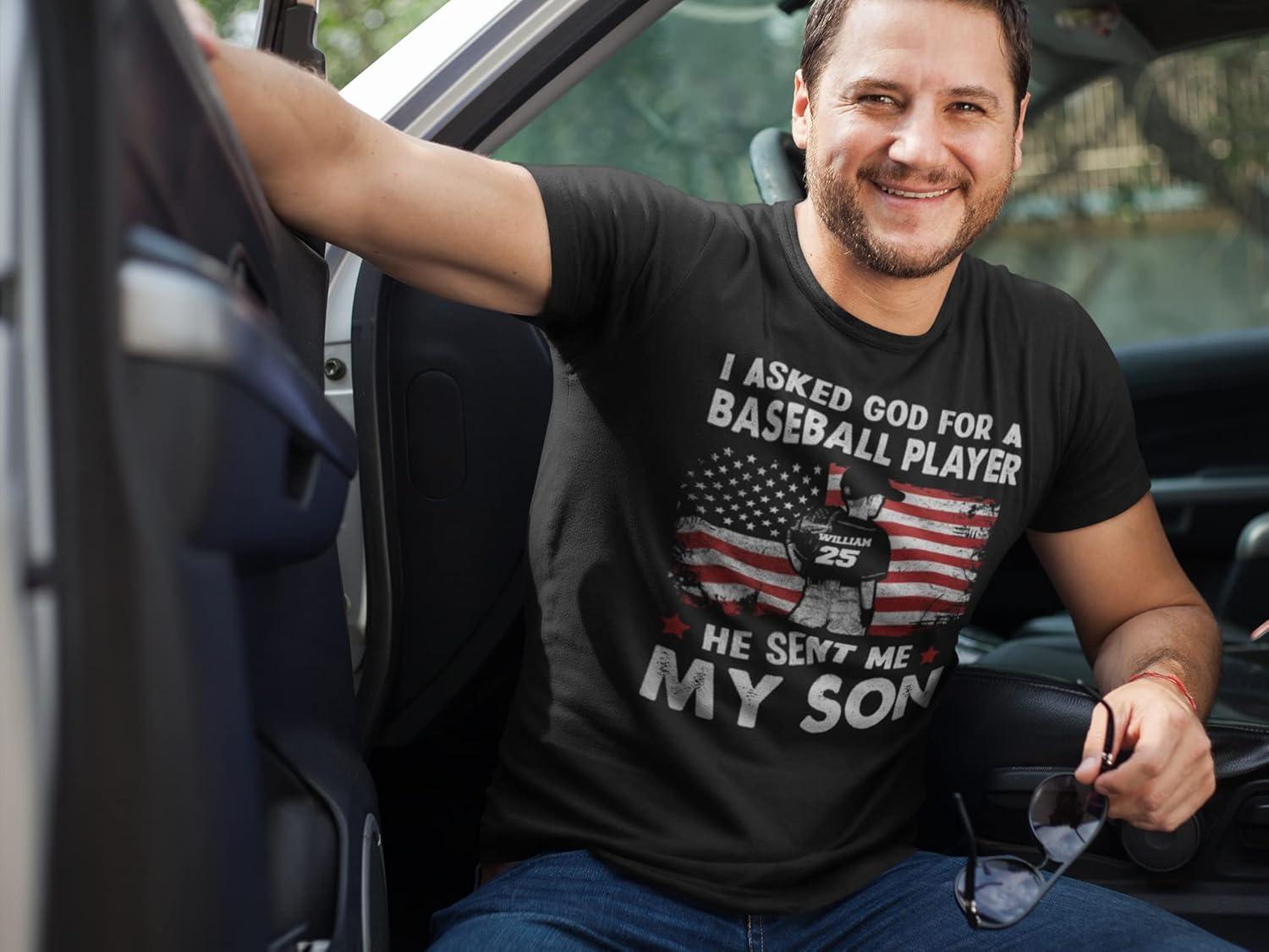 imageNAZENTI Personalized Baseball Dad Shirt Softball Shirts for Dad Farthers Day Tshirt Gifts for Baseball LoverBaseball 4