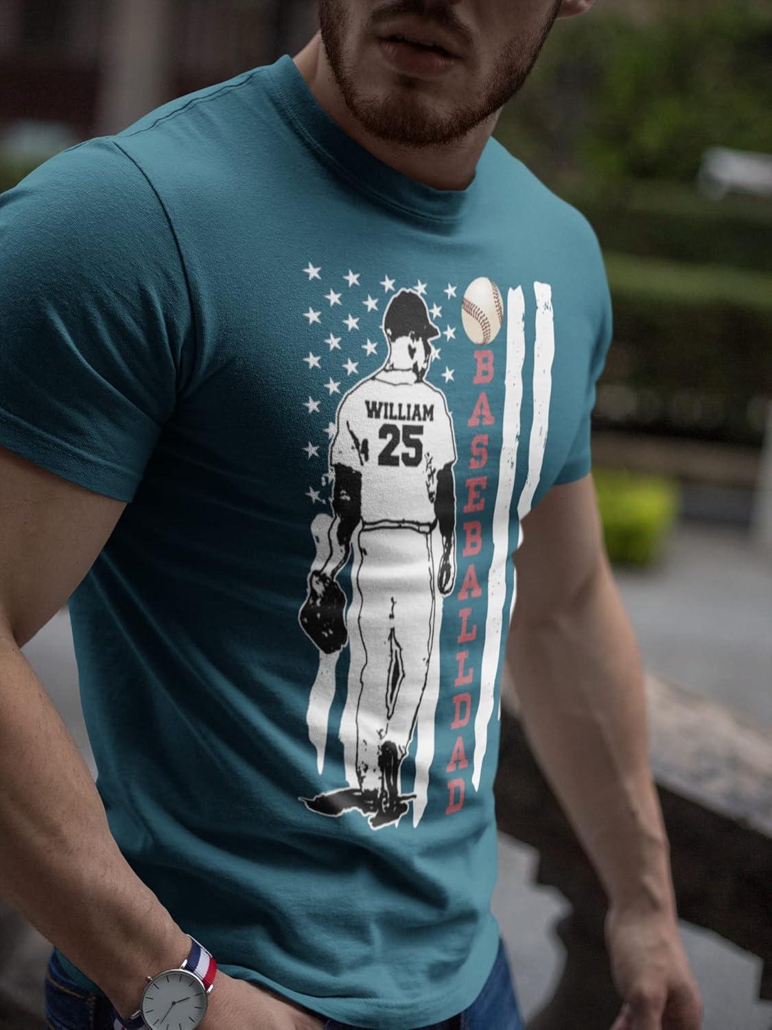 imageNAZENTI Personalized Baseball Dad Shirt Softball Shirts for Dad Farthers Day Tshirt Gifts for Baseball LoverBaseball 6