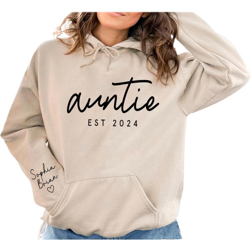 imageNAZENTI Custom Grandma amp Mom Sweatshirt Kids Name EST 2024 Mothers Day GiftDesign2auntie