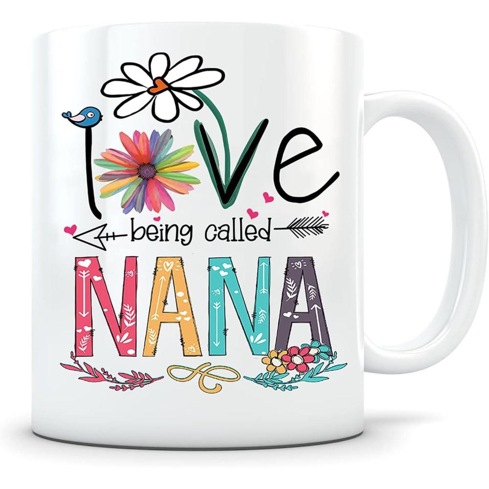 imageNAZENTI Gifts for Women Grandma Coffee Mug Mothers Day Gifts for Women Gifts Gifts from Grandson Grandkids Grandma Cup 11 Oz NanaNana