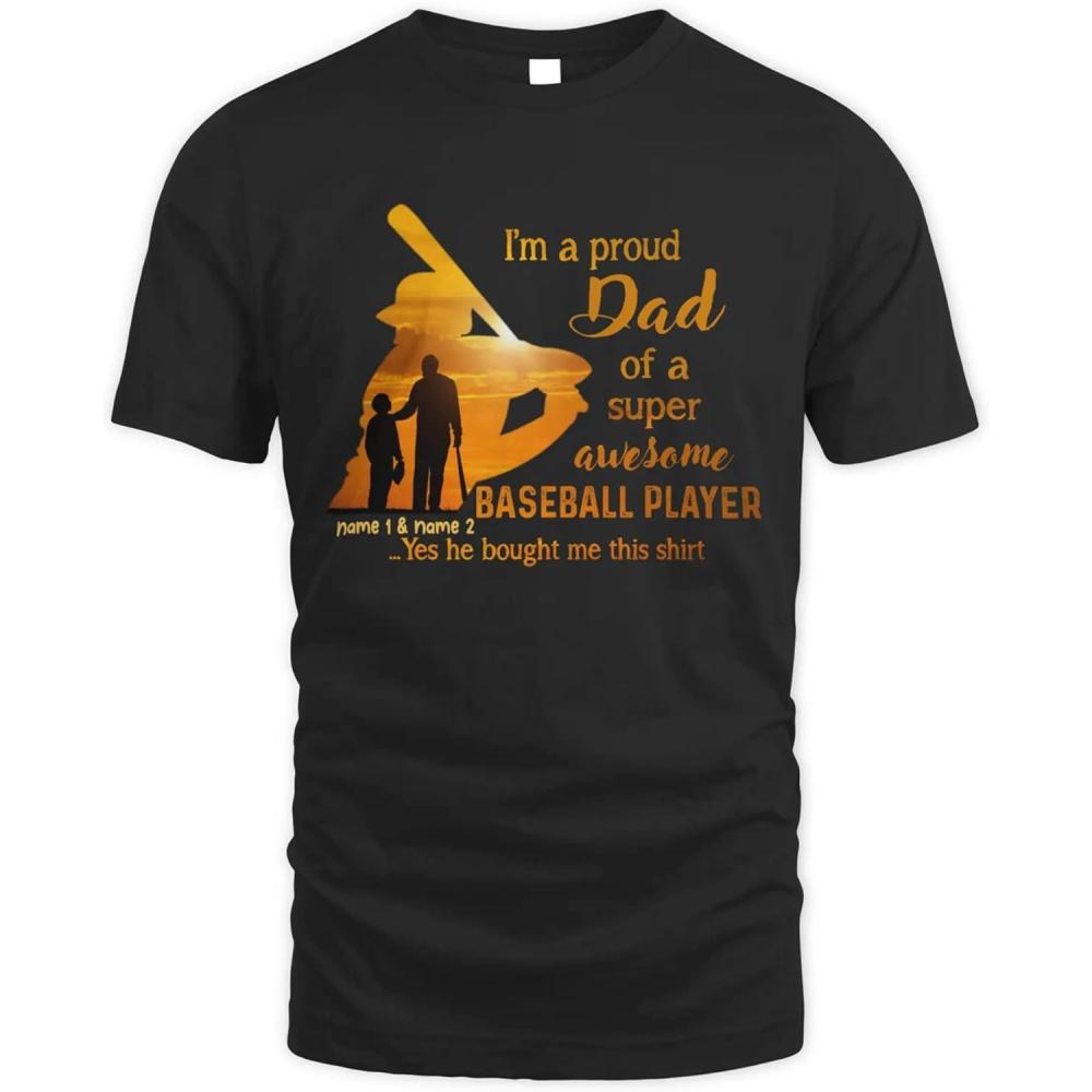 imageNAZENTI Personalized Baseball Dad Shirt Softball Shirts for Dad Farthers Day Tshirt Gifts for Baseball LoverBaseball 14