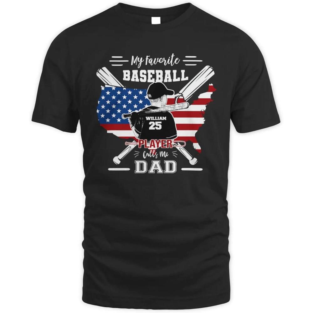 imageNAZENTI Personalized Baseball Dad Shirt Softball Shirts for Dad Farthers Day Tshirt Gifts for Baseball LoverBaseball 3