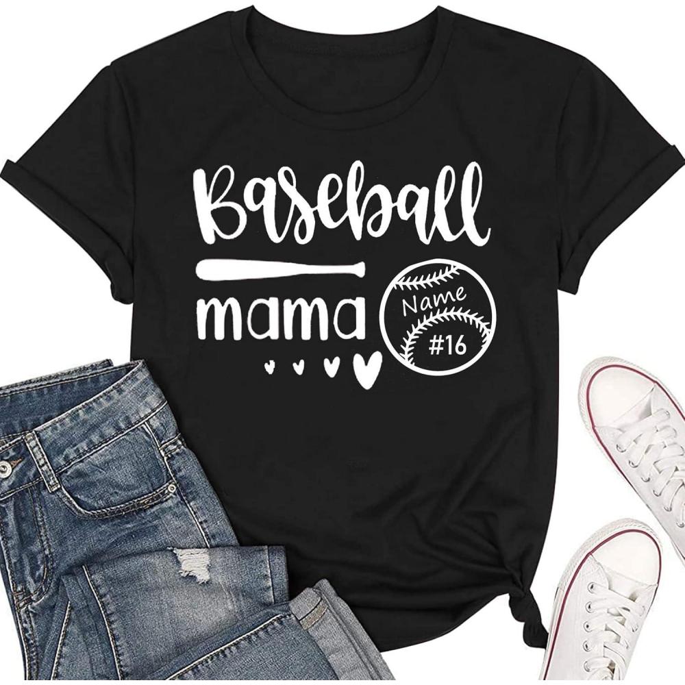 imageNAZENTI Personalized Baseball Mom Shirt Custom Baseball Mom Shirt with Name and Number Gift for Mothers Day Mom GiftsMulti 03