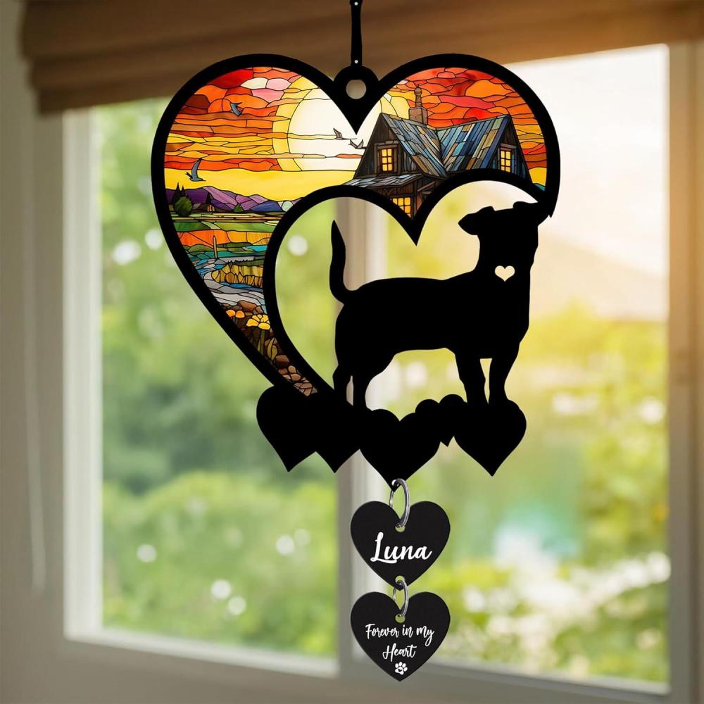 imageNazenti Personalized Dog Memorial Gifts Dog Memorial Suncatcher Custom Dog Suncatcher Dog Memorial Ornament Christmas Tree Loss of Dog Ornament Sympathy Gift Dog Remembrance Gifts Dog LoversDesign 6