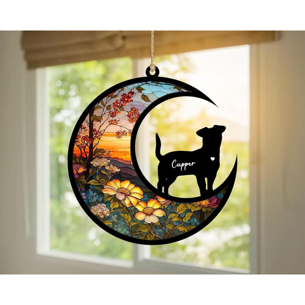 imageNazenti Personalized Dog Memorial Suncatcher Custom Pet Sympathy Gift for Dog Lovers Christmas Tree OrnamentDesign 3