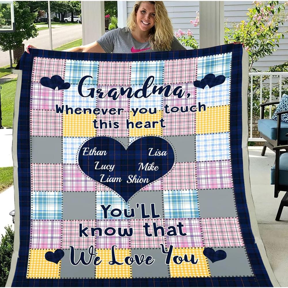 imagePersonalized Children Names Fleece Blanket Christmas Blanket Gifts for Mom Mom GiftsBirthday Gifts for Mom Gifts for Mom Birthday Unique for Mom Presents for Mom 50 x 60 Medium Sherpa1 Sale 50 Design 2