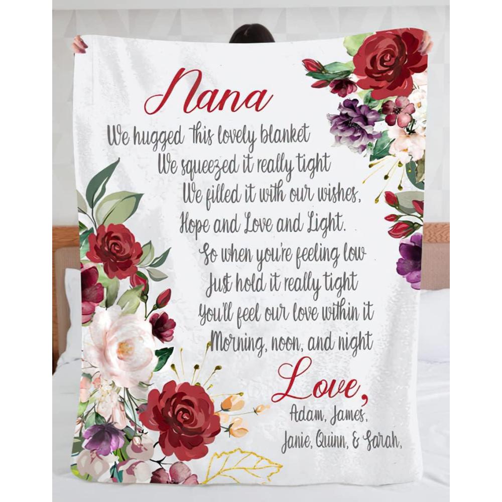 imagePersonalized Children Names Fleece Blanket Christmas Blanket Gifts for Mom Mom GiftsBirthday Gifts for Mom Gifts for Mom Birthday Unique for Mom Presents for Mom 50 x 60 Medium Sherpa1 Sale 50 Design 3