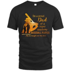 NAZENTI Personalized Baseball Dad Shirt, Softball Shirts for Dad, Farthers Day Tshirt, Gifts for Baseball Lover(Baseball 14)