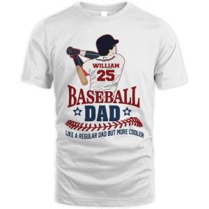 NAZENTI Personalized Baseball Dad Shirt, Softball Shirts for Dad, Farthers Day Tshirt, Gifts for Baseball Lover(Baseball 9)