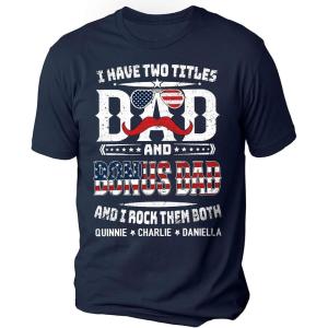 NAZENTI Personalized Grandpa Shirts, Dad 4th of July Shirt, American Flag Tee for Men, USA T-Shirt, Gift for Independence Day(#Multi 03)