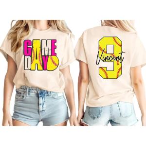 NAZENTI Personalized Softball Mom Shirt, Custom Softball Sweatshirt for Women, Sports Mom Gifts, Softball Mom Gifts(Design 03)