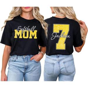 NAZENTI Personalized Softball Mom Shirt, Custom Softball Sweatshirt for Women, Sports Mom Gifts, Softball Mom Gifts(Design 5)