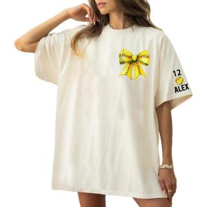 NAZENTI Personalized Softball Mom Shirt, Custom Softball Sweatshirt for Women, Sports Mom Gifts, Softball Mom Gifts(Design 6)