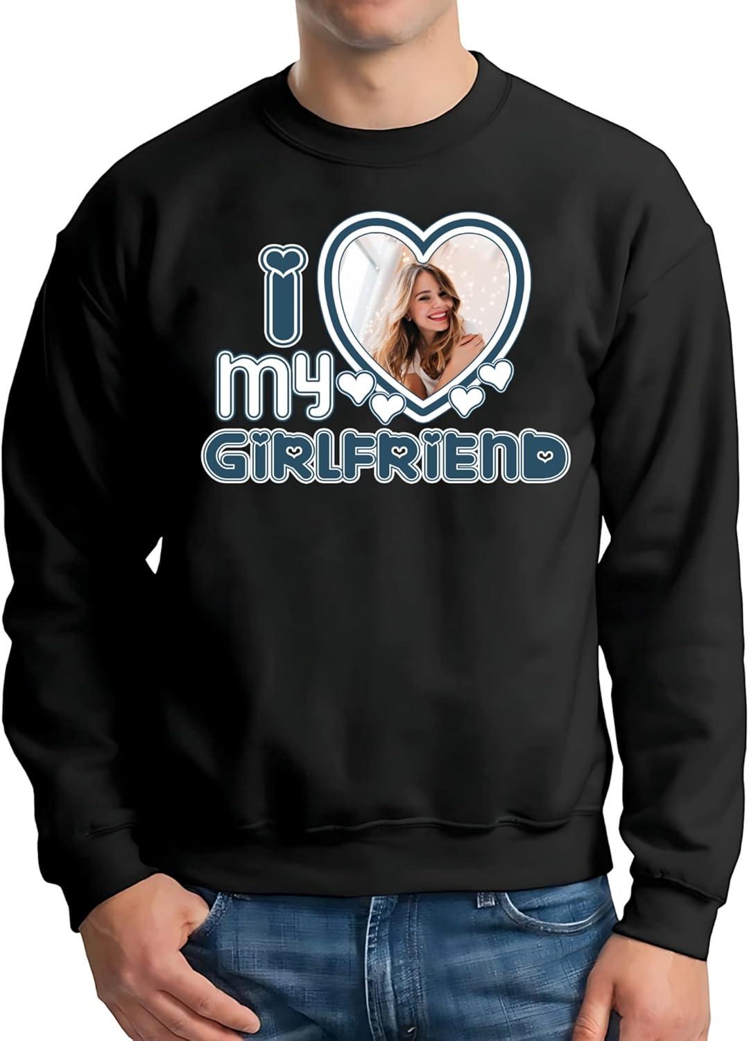 imageNAZENTI Personalized I Love My Girlfriend Shirt Shirt for Boyfriend with Photo Valentine Couple Gift for Him from Her S4XL03 Blue