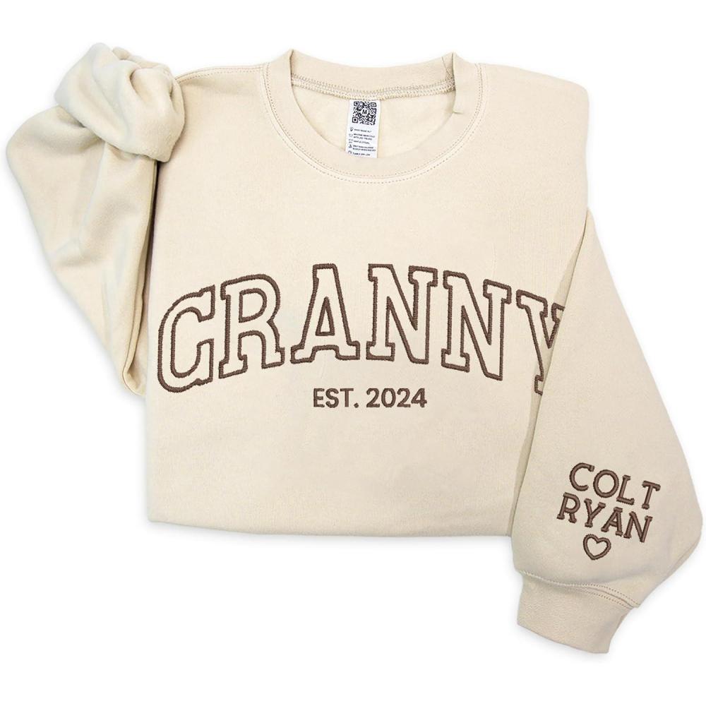imageNAZENTI Embroidered Mama Sweatshirt Mothers Day Pullover Grandma Crewneck New Mom Apparel Womens Holiday SweaterD8 Granny