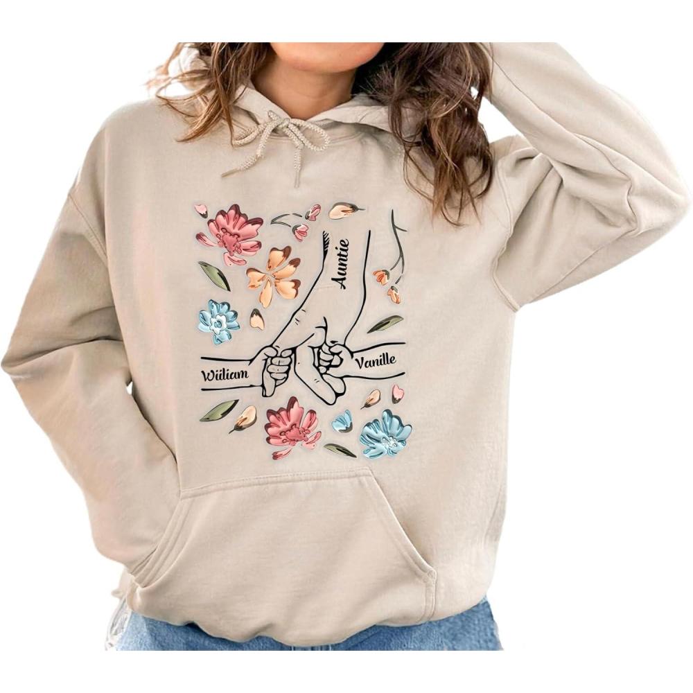 imageNAZENTI Personalized Grandma Sweatshirt with Kids Names Grandma Sweatshirt Custom Mom Gifts Mothers Day Shirt S4XL1 Auntie