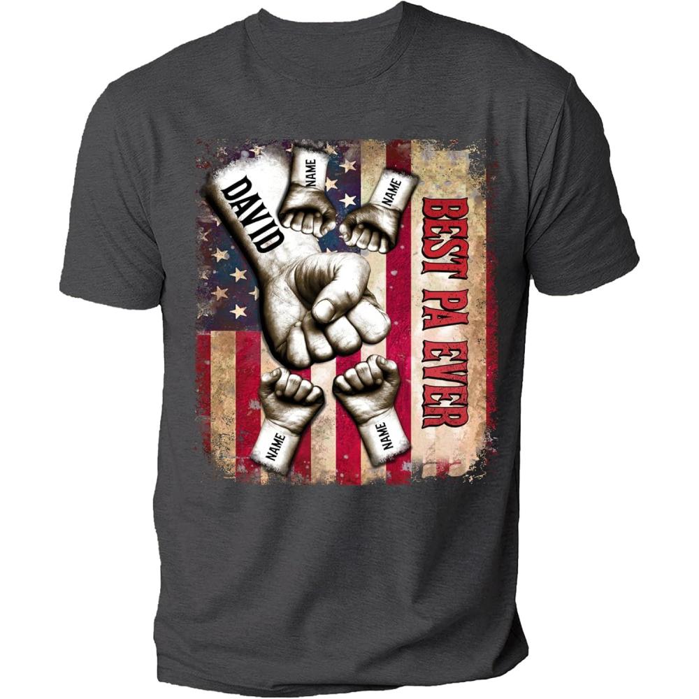 imageNAZENTI Papa Shirts for Grandpa Papa Shirts for Men Papa Fathers Day Shirt Personalized Papa T Shirt Gift1 Pa