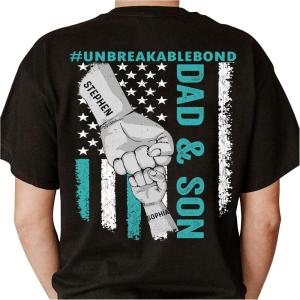NAZENTI Papa Shirts for Grandpa, Papa Shirts for Men, Papa Fathers Day Shirt, Personalized Papa T Shirt Gift(Dad & Son)