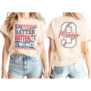 NAZENTI Personalized Baseball Mom Shirt, Custom Baseball Sweatshirt for Women, Sports Moms Gifts, Baseballs Moms Gifts(Design 8.1)