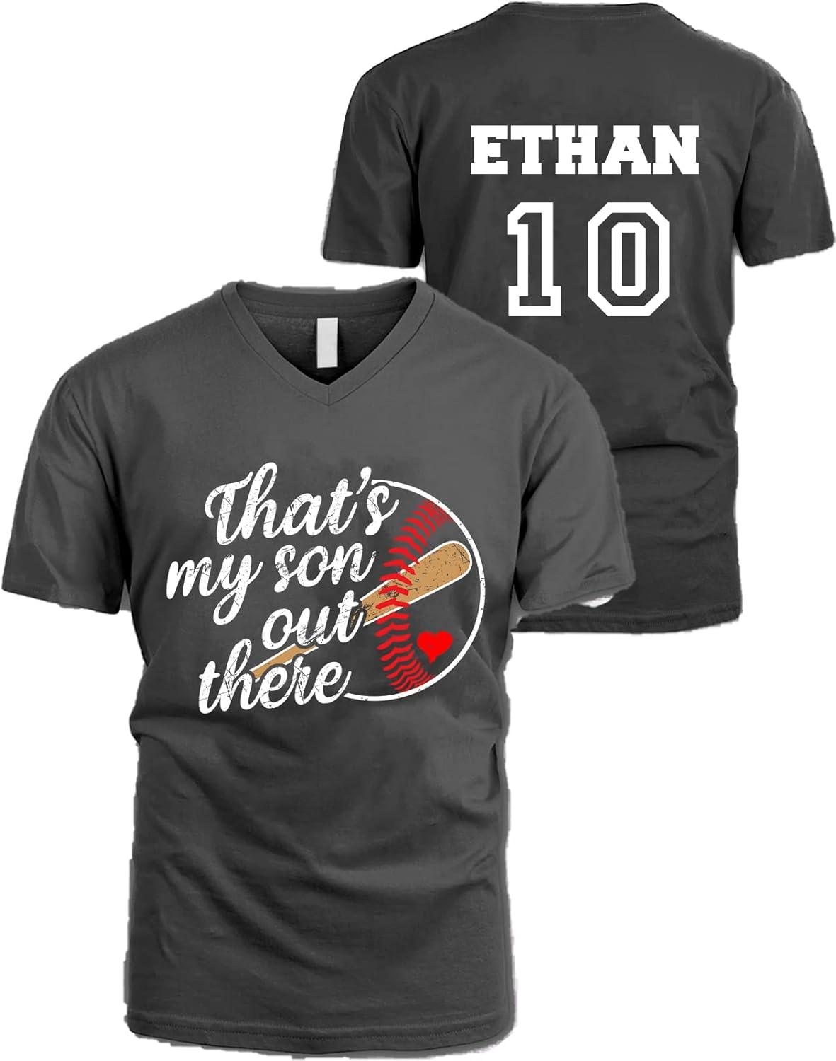imageNAZENTI Baseball Baseball Mom Shirts Fan Baseball Mom Shirt Baseball Player Name Shirts for Moms Baseball V10