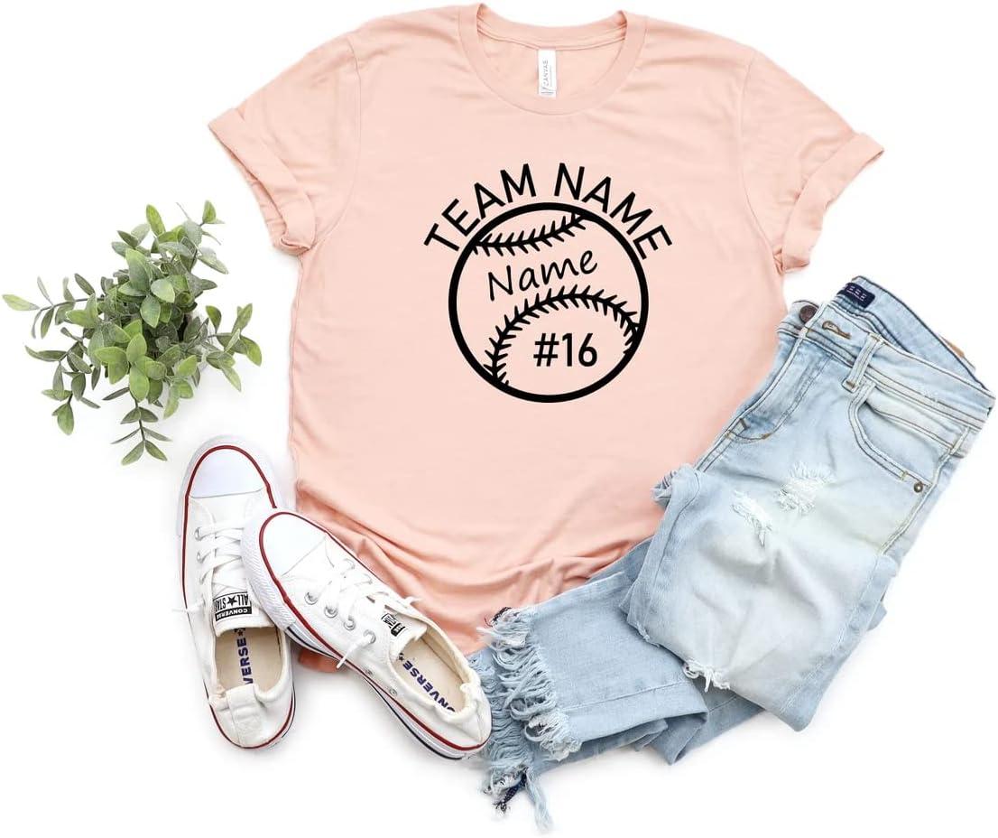 imageNAZENTI Baseball Baseball Mom Shirts Fan Baseball Mom Shirt Baseball Player Name Shirts for Moms Baseball V01