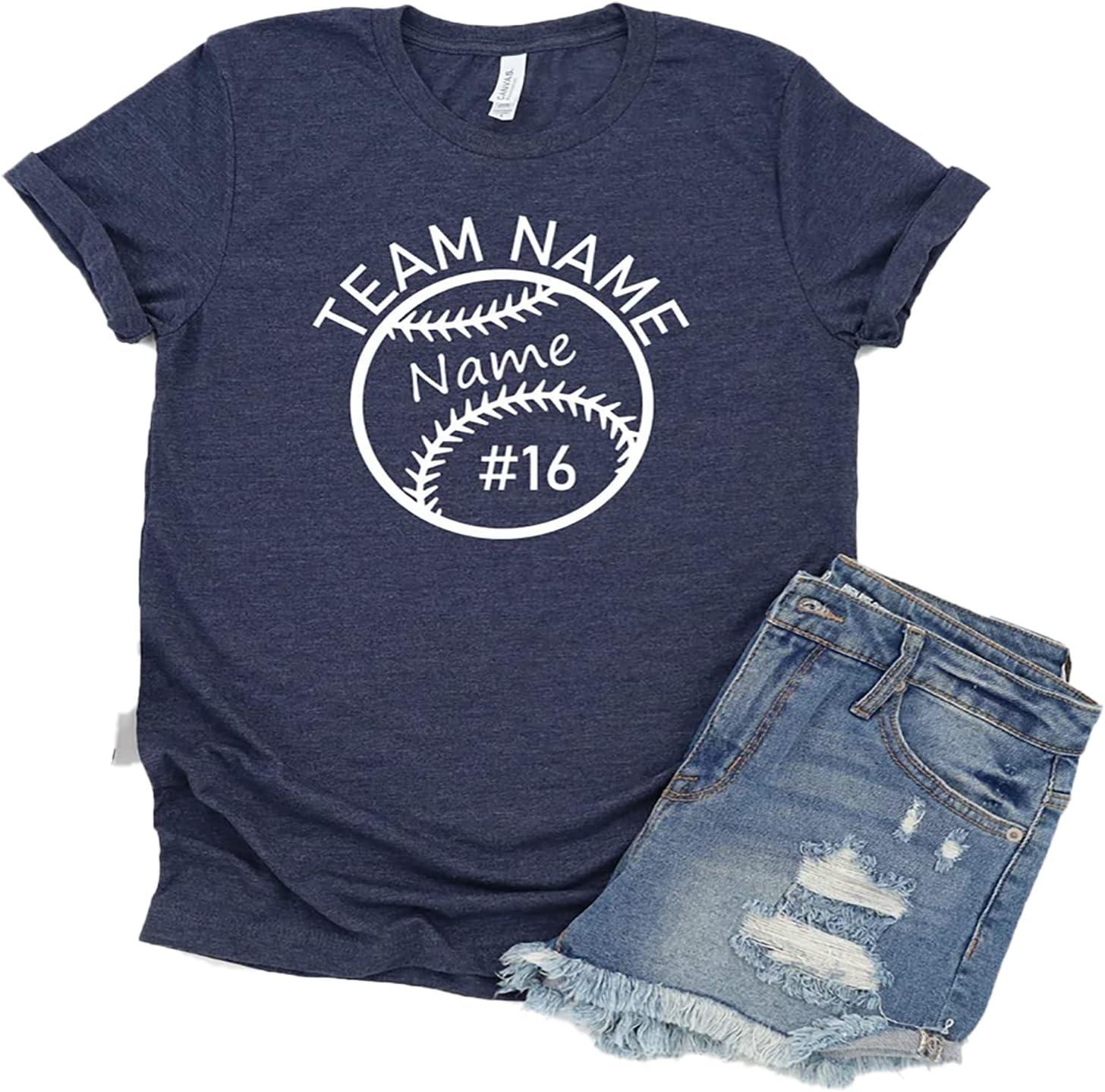 imageNAZENTI Baseball Baseball Mom Shirts Fan Baseball Mom Shirt Baseball Player Name Shirts for Moms Baseball V01