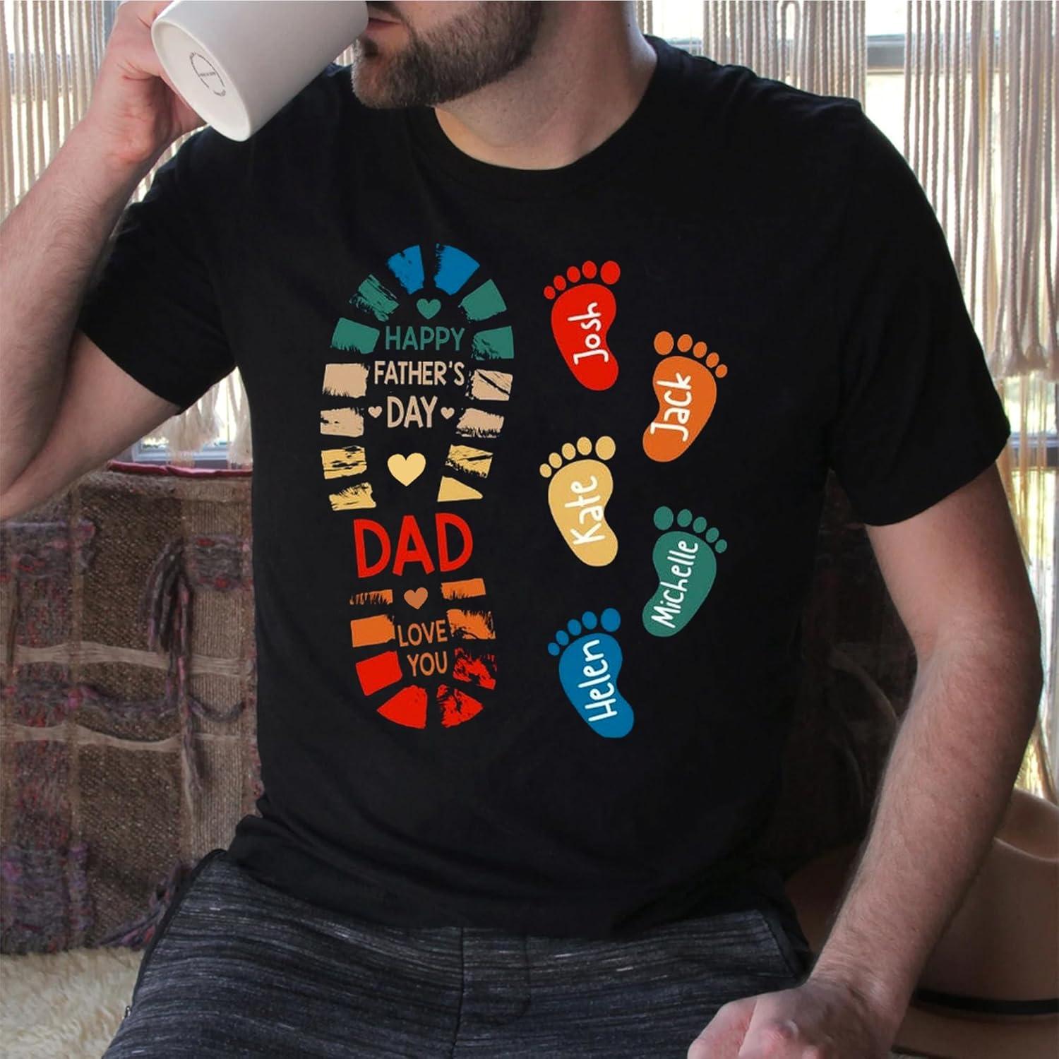 imageNAZENTI Personalized 4th of July Shirt for Dad Grandpa American Flag Tee for Men USA TShirtd Gift for Independence Day1