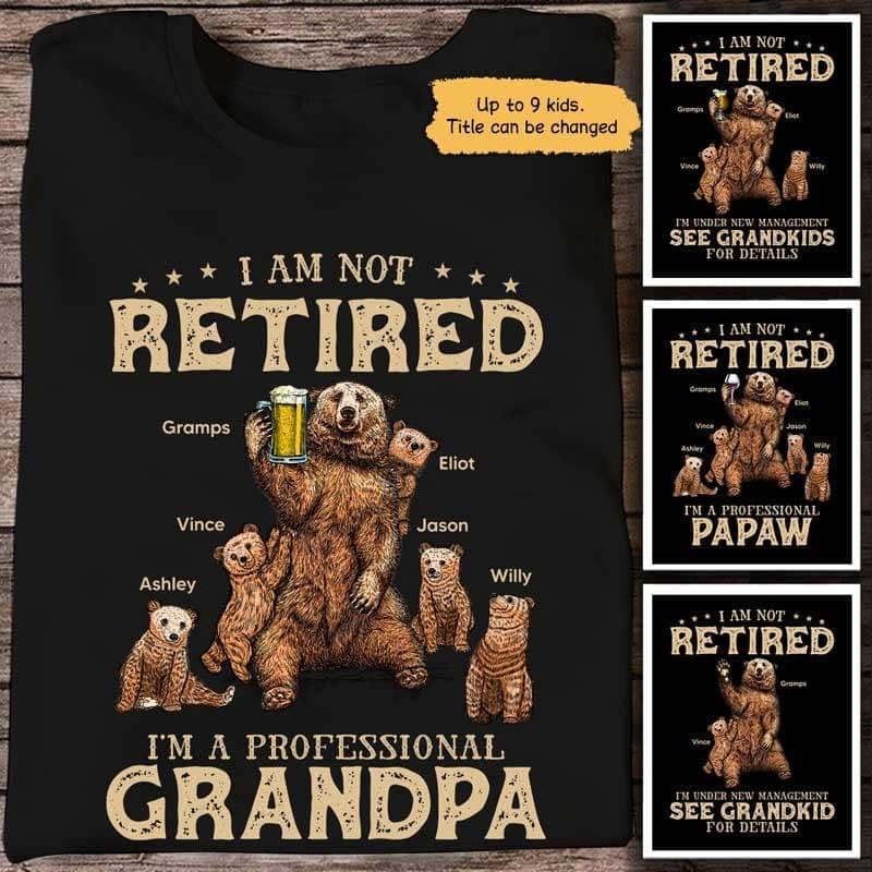 imagePersonalized Papa Bear Shirts Dont Mess with Papa Bear TShirt Custom Papa Shirt with Bear Kids Name