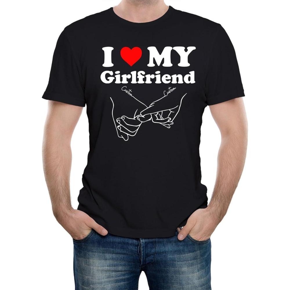 imageI Love My Girlfriend Shirt  I Love My Boyfriend  Personalized Gifts for Men Women  Valentine Birthday Memorial Shirt Gift Design 1 One Size4XLarge