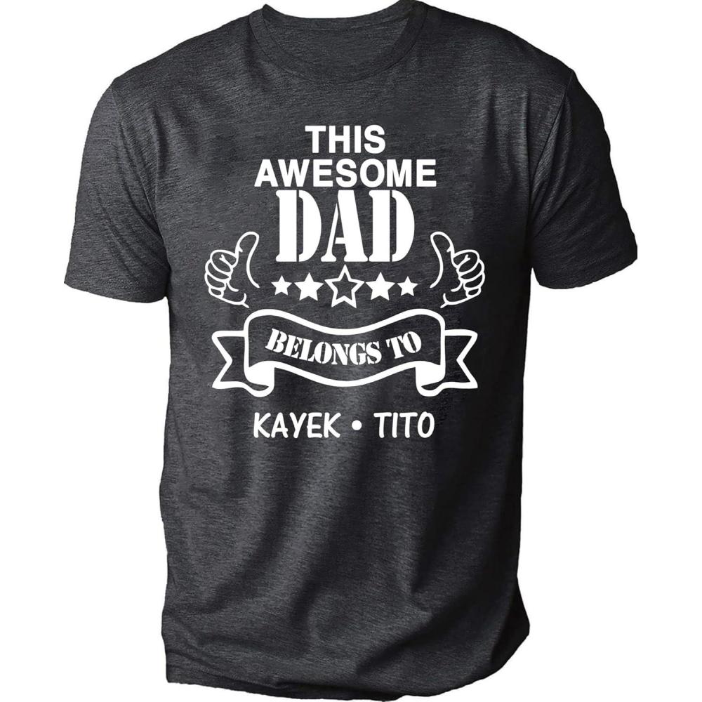 imageNazenti Personalized Dad Shirt Grandpa Shirt  This Awesome Dad Belongs to Dad Gift Father Grandpa Birthday