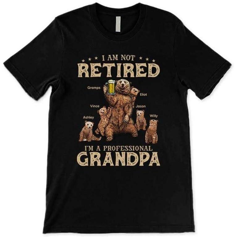 imagePersonalized Papa Bear Shirts Dont Mess with Papa Bear TShirt Custom Papa Shirt with Bear Kids Name