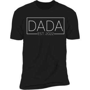 NAZENTI Personalized Dada T-Shirt – Custom Dada Established Shirt, Dada Est 2022 Shirt, Cool Grandpa Shirt for Men, Funny Fathers Day Tshirt, Cute Dad Birthday Gifts, Christmas Graphic Tee S-4XL