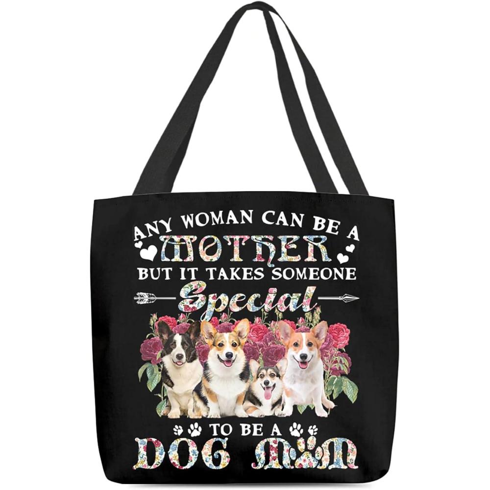 imageNAZENTI Personalized Dog Mom Tote Bag 60 Breed Dog  Custom Dog Best Gift for Women Mother Dog Lover on Mothers DayDog