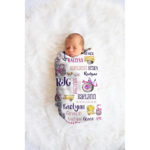 NAZENTI Boy Blanket Girl Blanket- Personalized Baby Blanket, Custom Blanket, Kid Name Blanket, Dinosaur Baby Blanket, Custom Dino Blanket, Birthday Gifts Baby Shower Birthday Toddler Gifts(Baby 23)