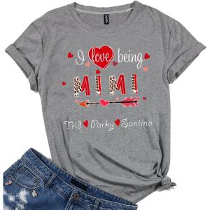 Personalized Grandma Shirt- Custom Mom Grandma Shirt with Grandkids Names- I Love Being Mimi Shirt- Gift Mother’s Day, Birthday, Valentine- Women T-Shirt- Long Sleeve Tee- Sweatshirt- Hoodie
