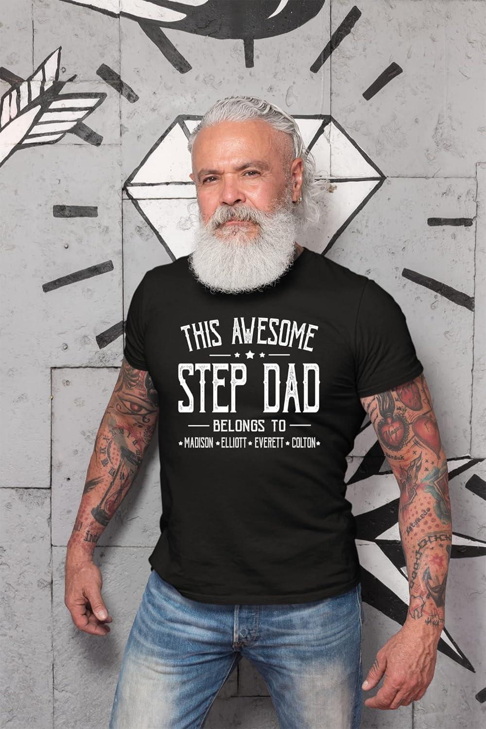 imageIZI POD Personalized Grandpa Dad Shirt Custom Grandpa Grandkids Name Shirt Birthday Christmas Fathers Day Dad Grandpa GiftA12step Dad